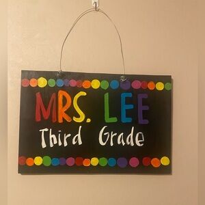 Classroom Door Wall Sign Decor Third Grade Mrs Lee